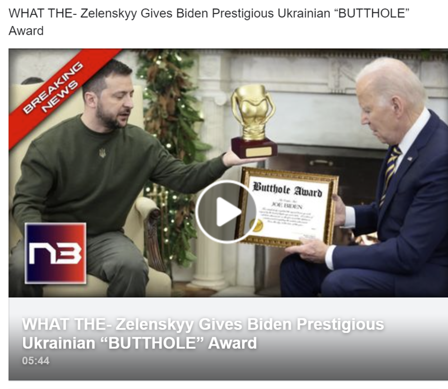 Fact Check Zelenskyy Did Not Say Butthole When Giving Biden A Medal